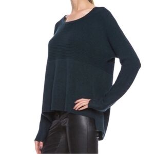 Helmut Lang Green Rib Knit Wool/Angora Blend Sweater Size P